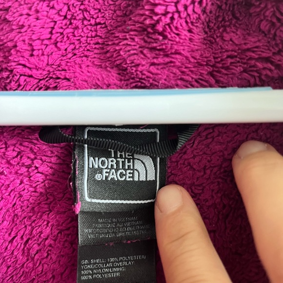 Girls North Face Denali full zip jacket, Fuschia, size M - Picture 3 of 4